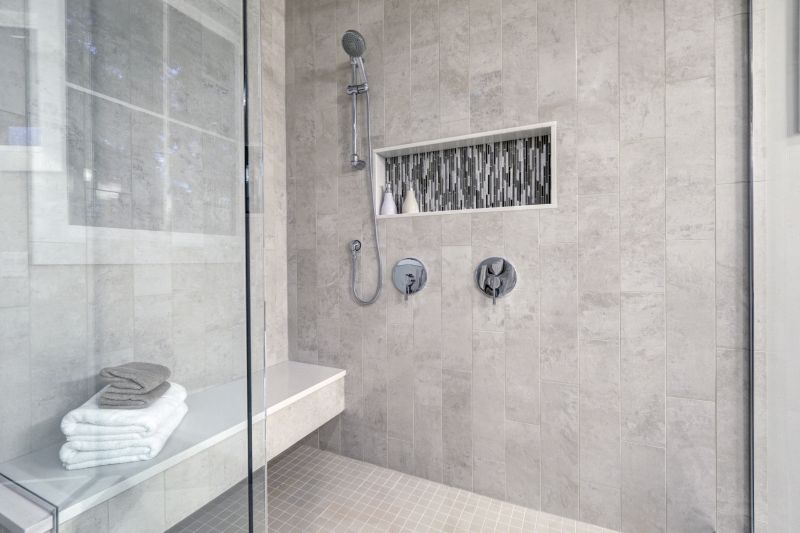 Compact Shower with Corner Niche